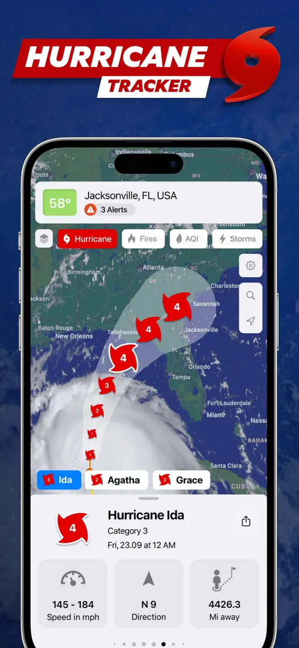 Screenshot of the #WEATHER app